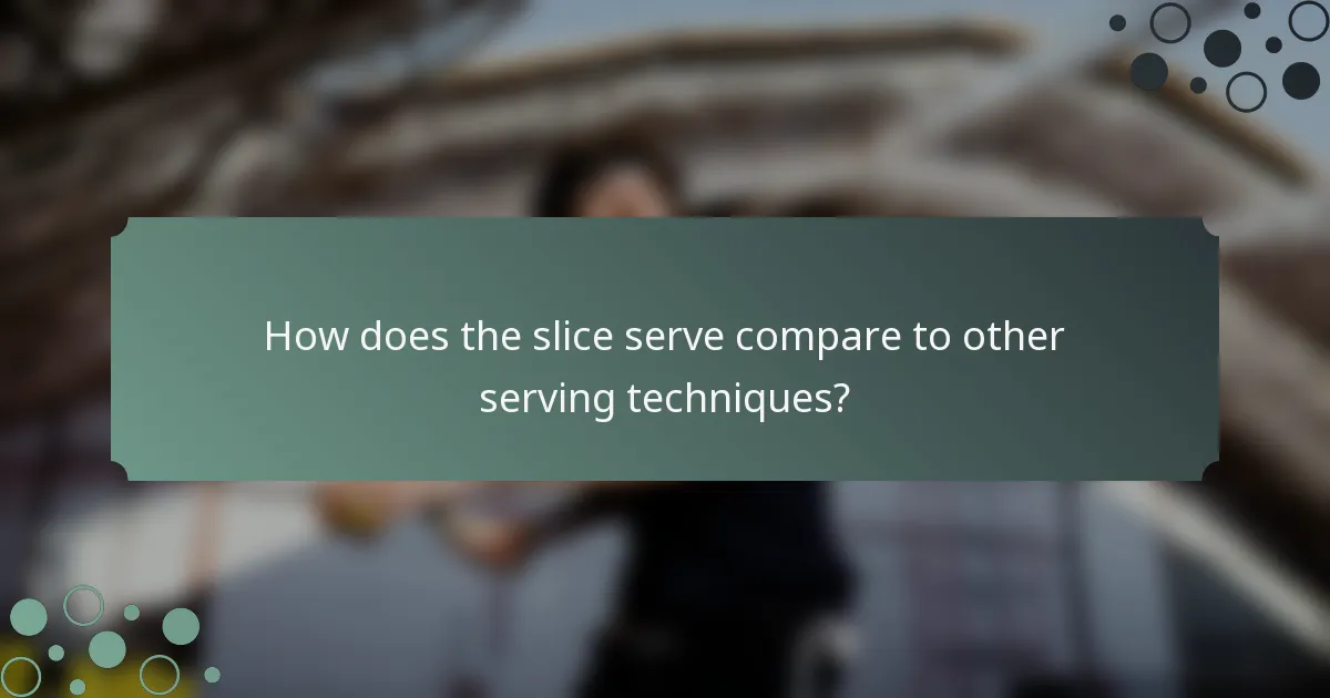 How does the slice serve compare to other serving techniques?